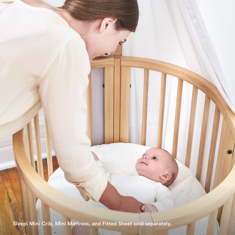 Stokke Sleepi Canopy by Pehr, Blush - for Sleepi Mini & Crib/Bed (Sold Separately) - Washable Soft Organic Cotton - Image 5